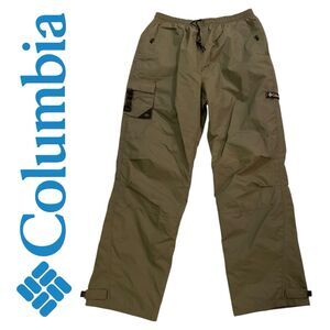 Columbia Windbreaker Pants Lined Men’s M Green Rain Snow Outdoor Lightweight